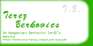 terez berkovics business card